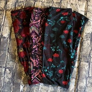 Lularoe NWOT O/S leggings 3pc lot